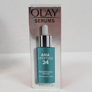 Olay AHA + Peptide 24 Resurfacing Serum 40ml Fragrance-Free NIB